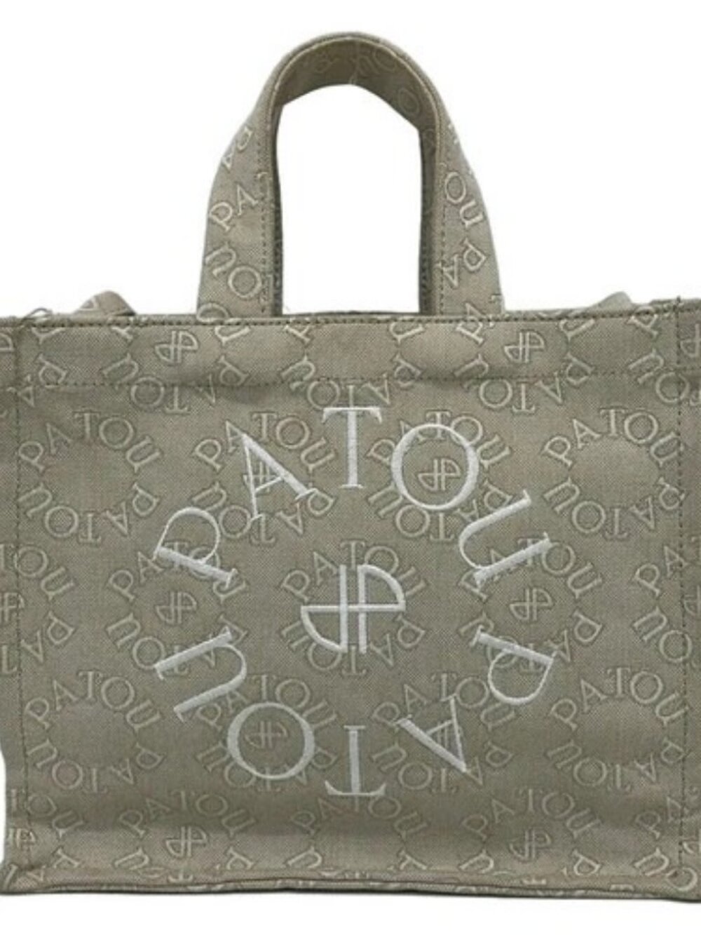 PATOU Beige Canvas Tote Bag